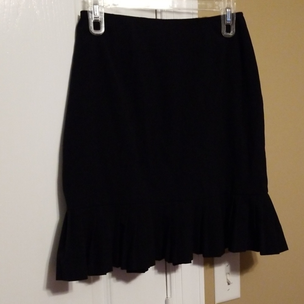 Navy blue pleated skirt